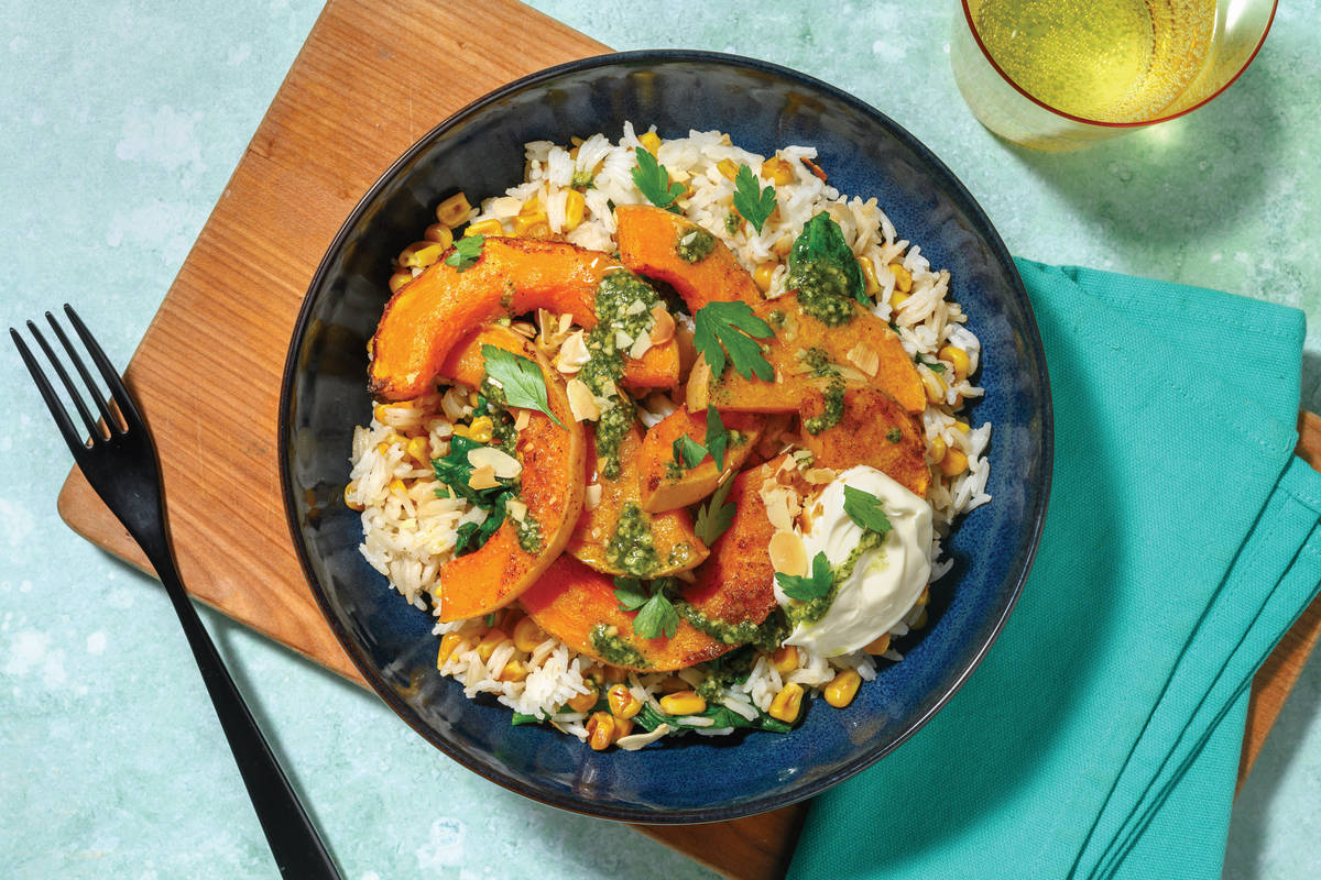 Smokey Roast Pumpkin & Chimichurri
