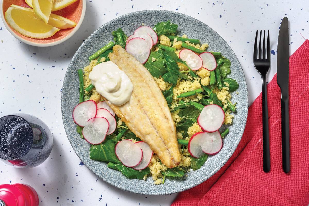 Chermoula-Spiced Dory & Veggie Couscous