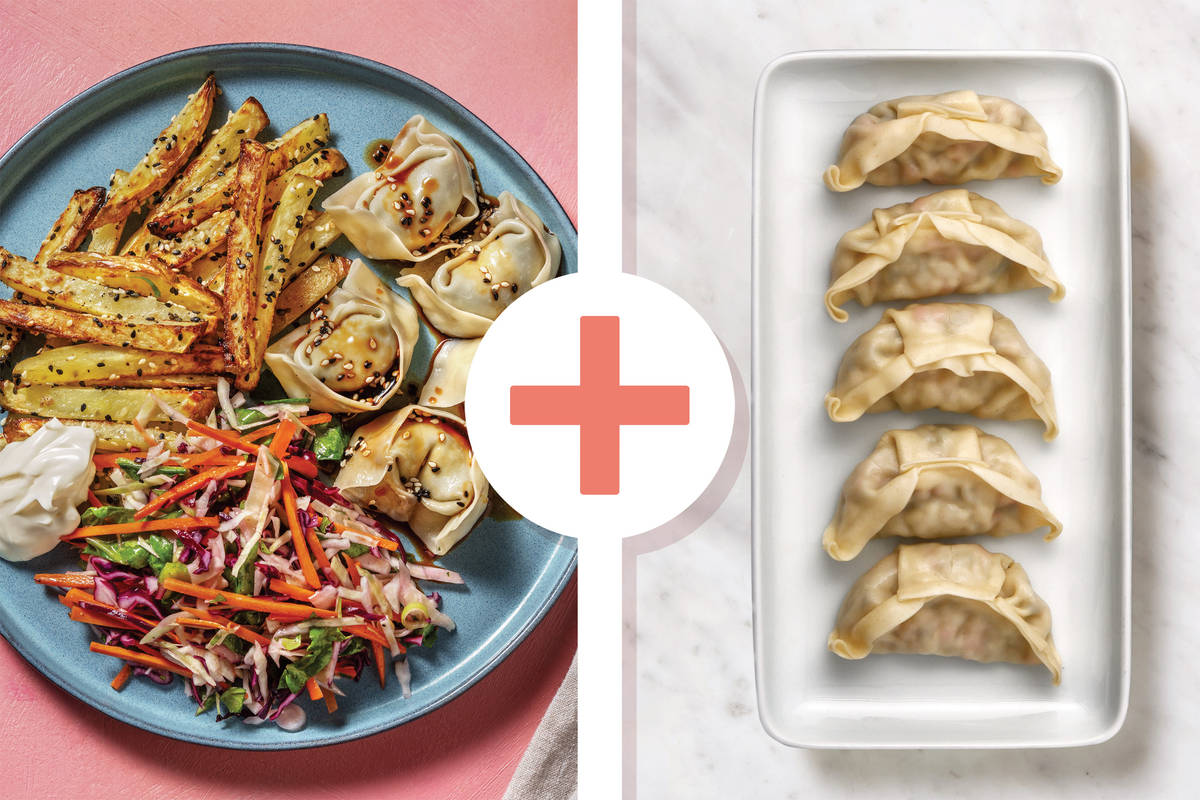Double Veggie Dumplings & Sesame Potato Fries