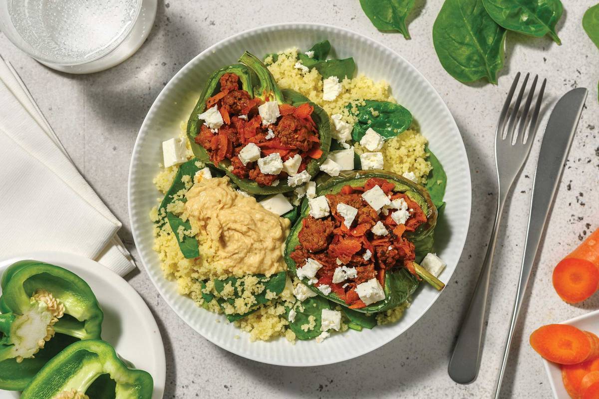 Lemony Beef Stuffed Capsicums