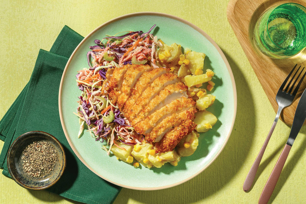 Tex-Mex Crumbed Chicken & Celery Slaw