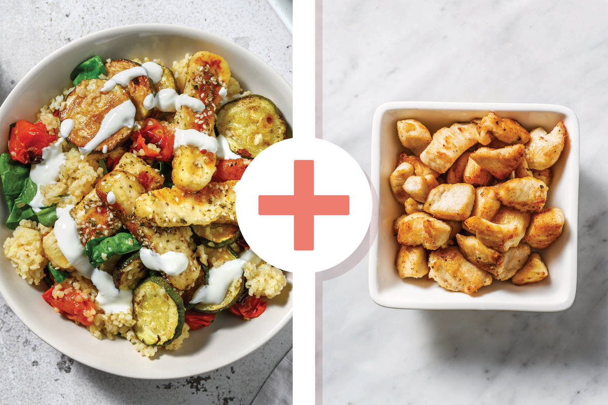 Oregano-Sesame Haloumi & Chicken