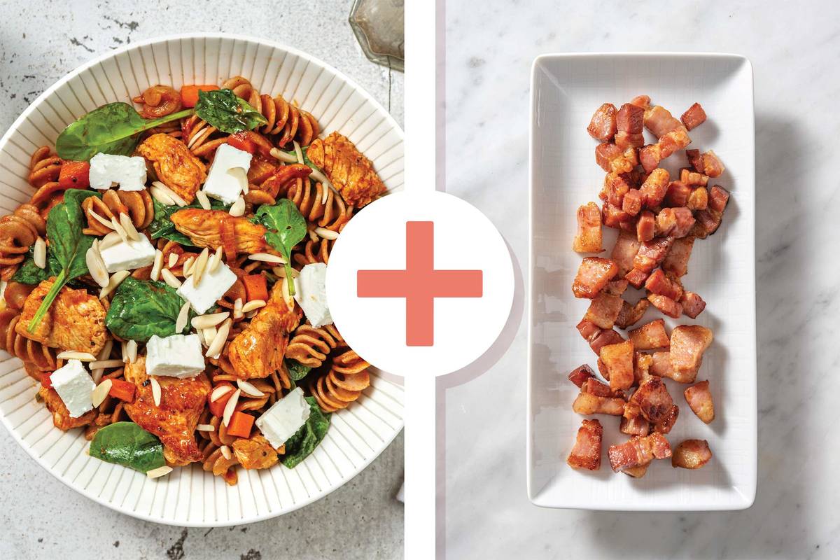 Lemon Pepper Chicken, Bacon & Wholemeal Fusilli