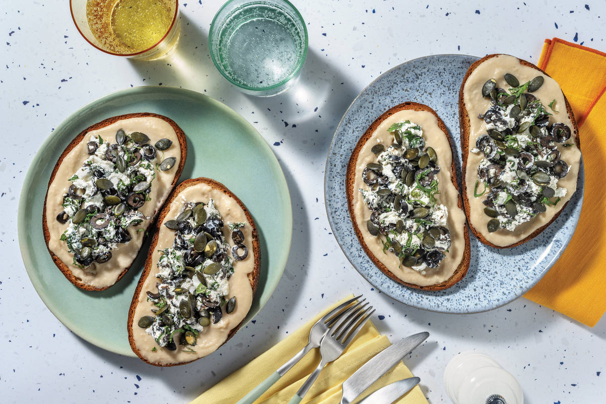 Kalamata Olive & Hummus Toast