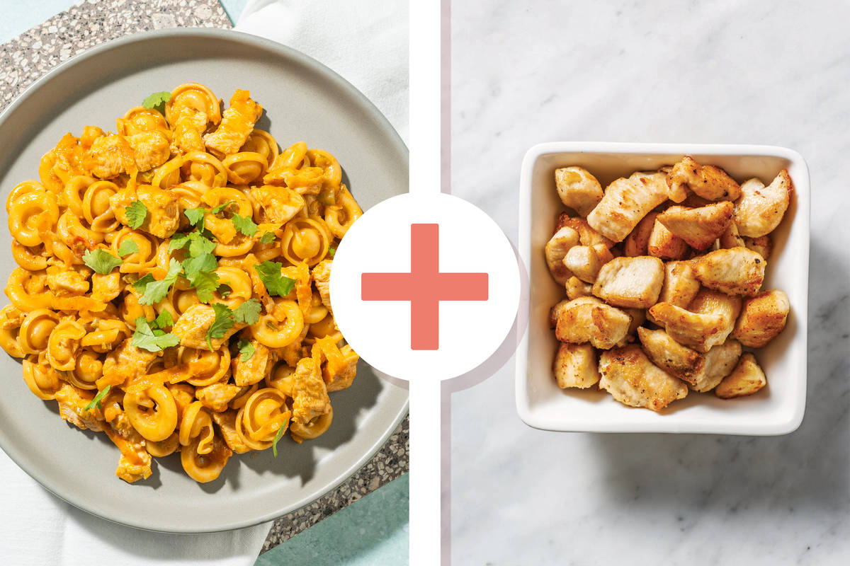 Creamy Double Chicken & Veggie Fusilli