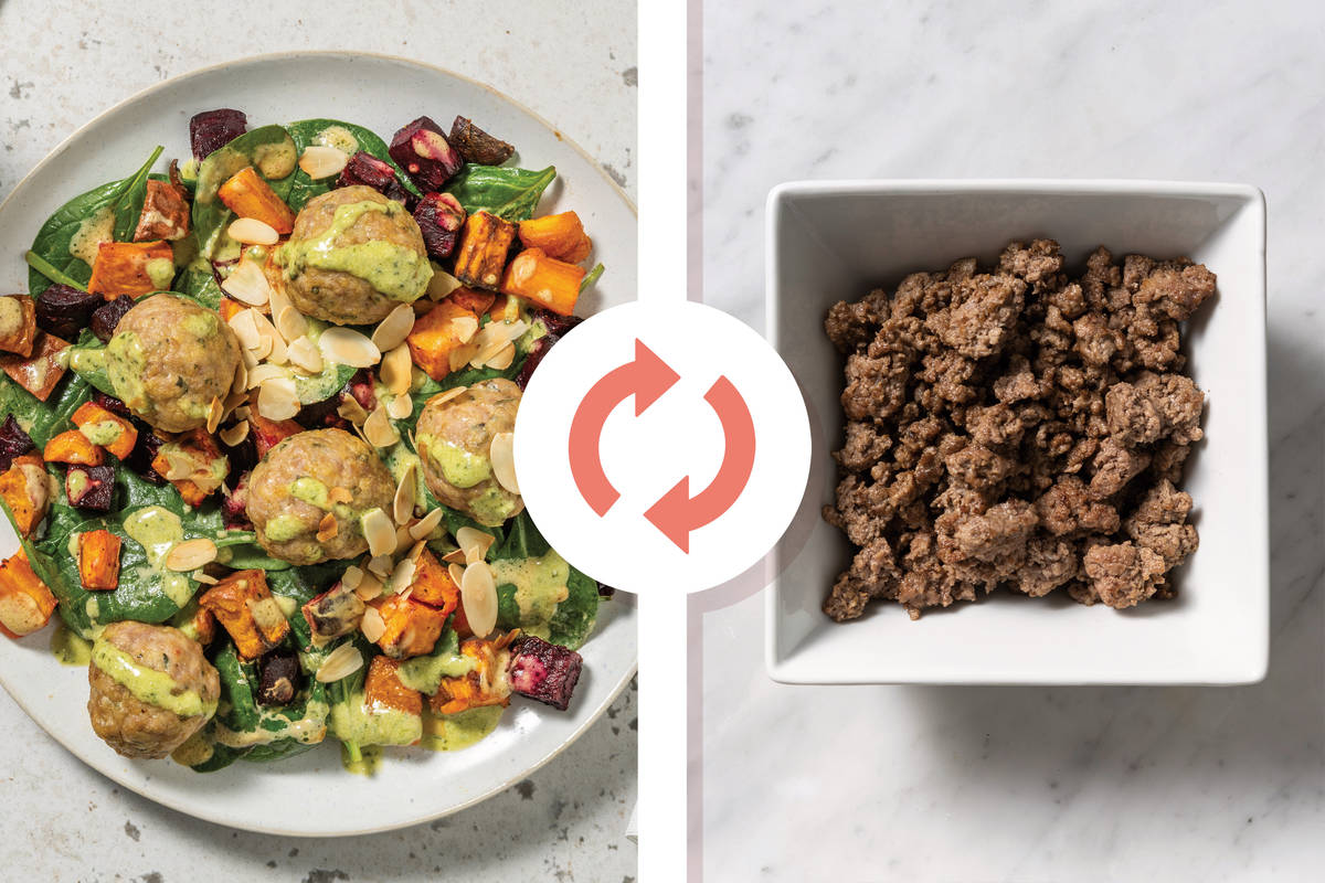 One-Tray Tomato & Herb Beef Meatballs