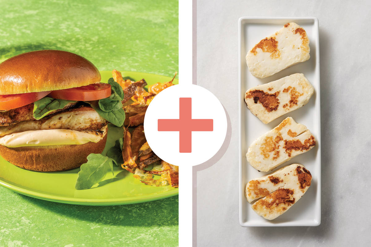 Peri-Peri Chicken & Haloumi Burger