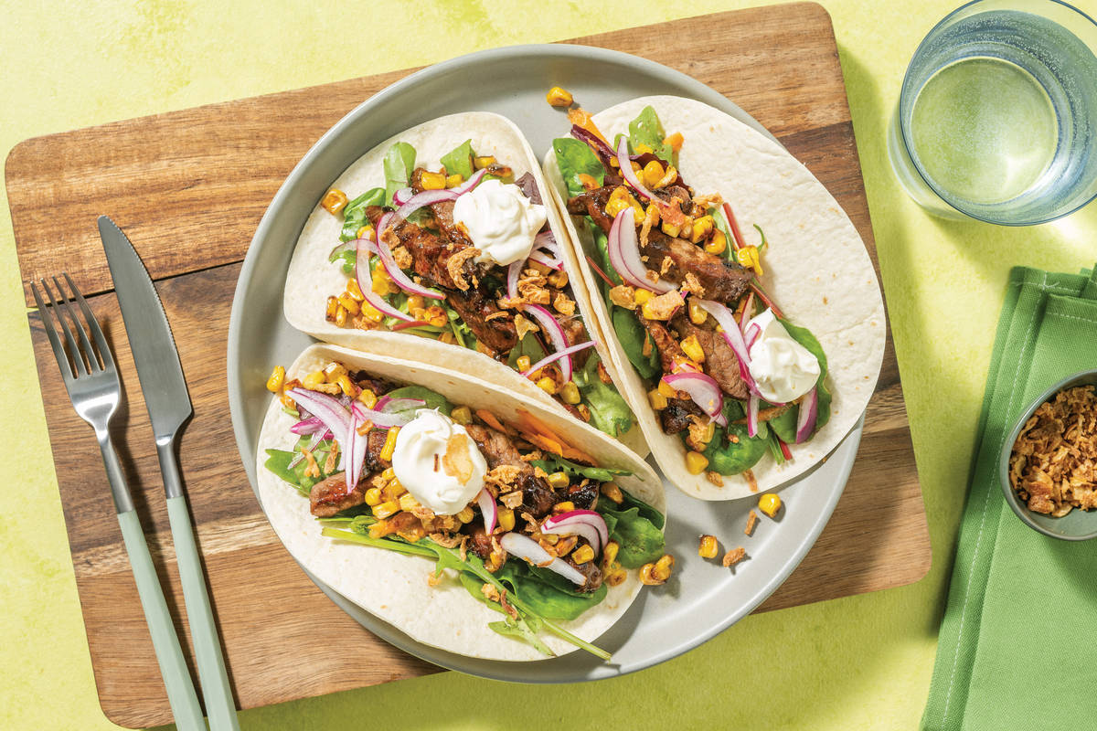Quick Asian-Style Beef Tacos