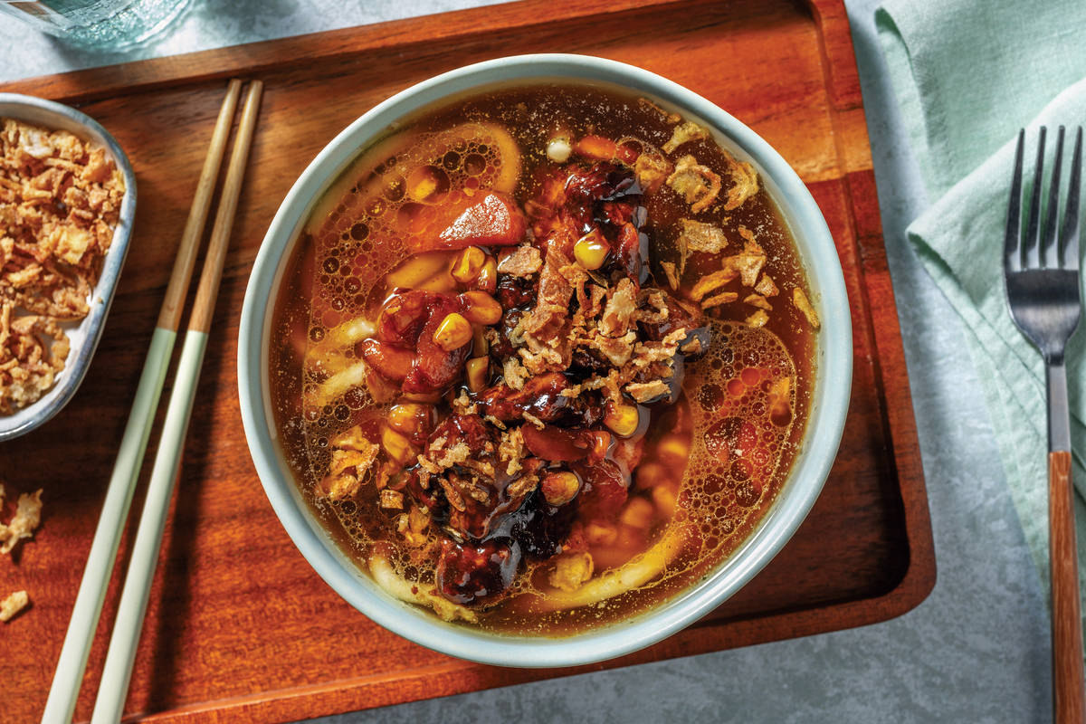 Chicken & Char Siu Udon Noodle Broth