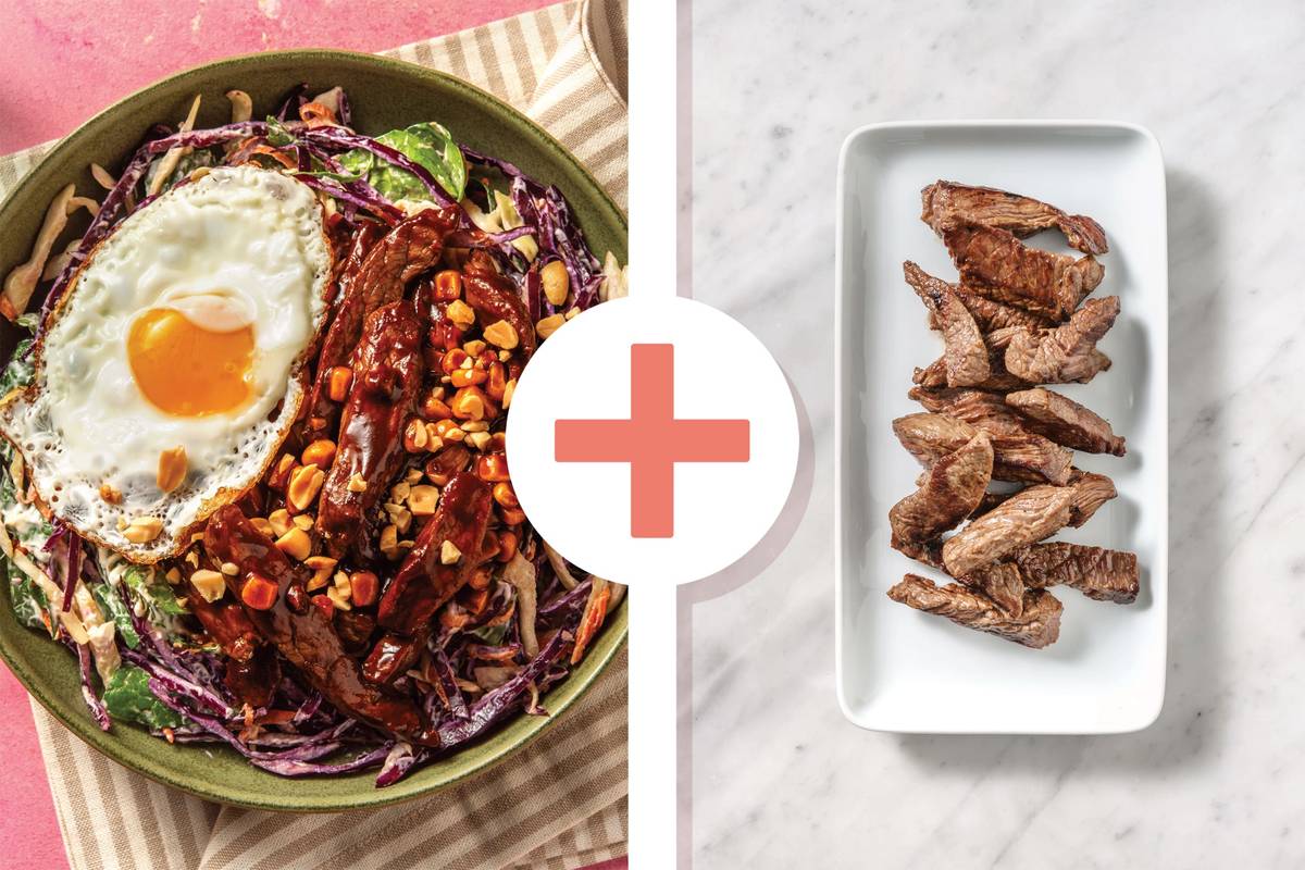 Korean Double Beef, Corn & Slaw Bowl