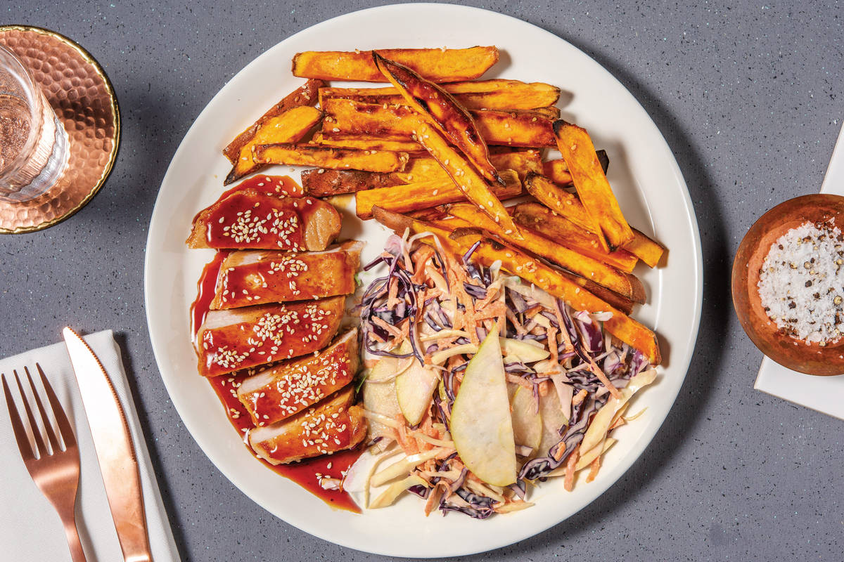 Sesame Honey-Soy Glazed Pork Steaks