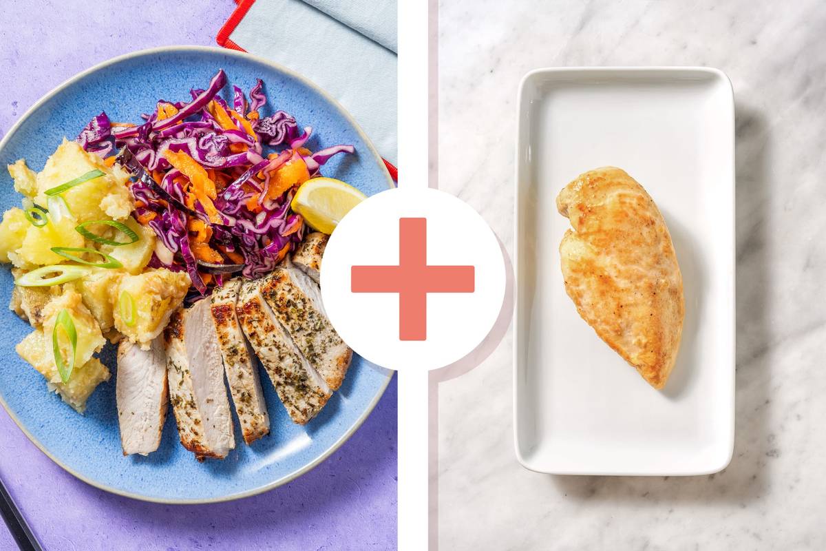 Spiced Chicken Steak & Tahini Lemon Potatoes