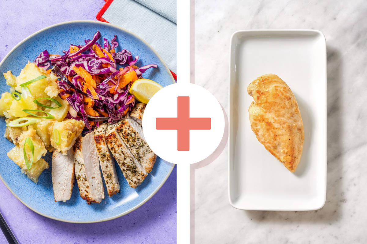 Spiced Chicken Steak Tahini Lemon Potatoes Recipe HelloFresh