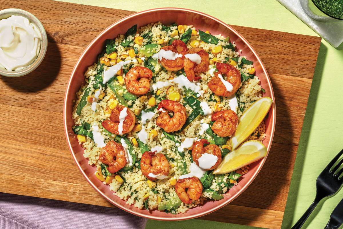 Caribbean Prawns & Couscous
