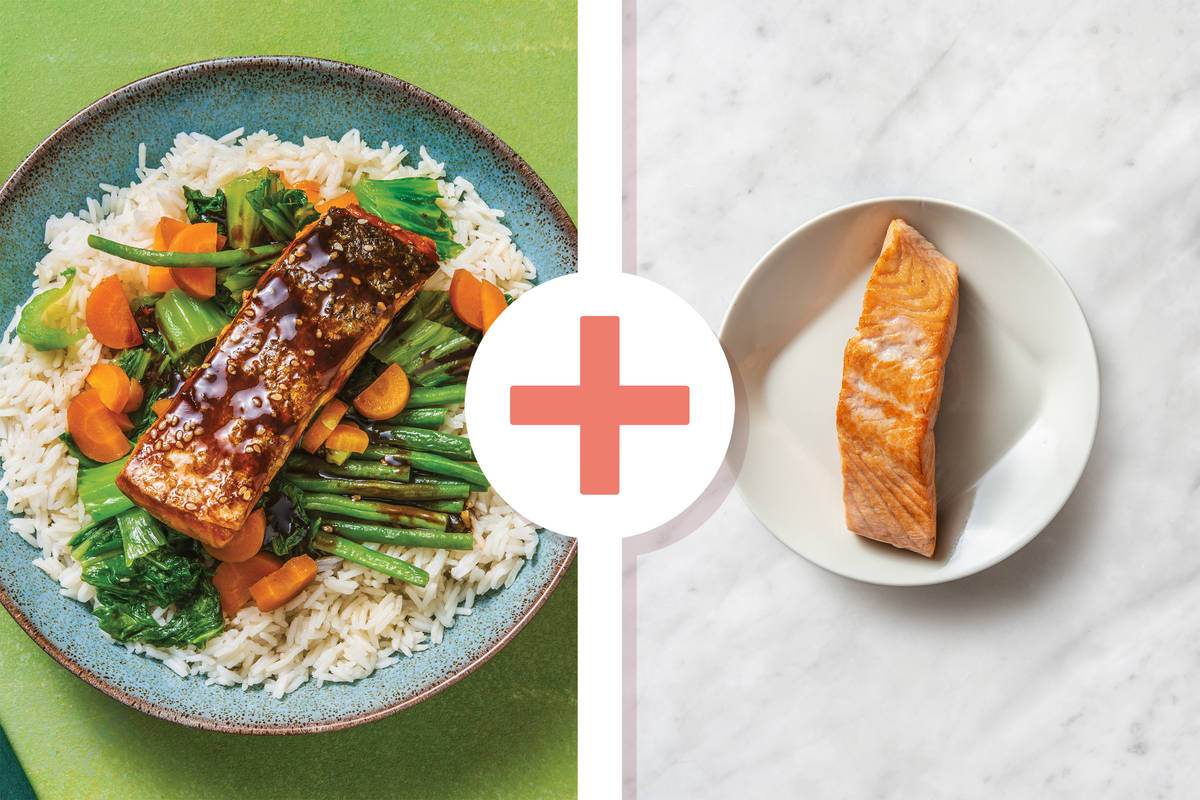 Double Honey-Soy Glazed Salmon & Ginger Rice