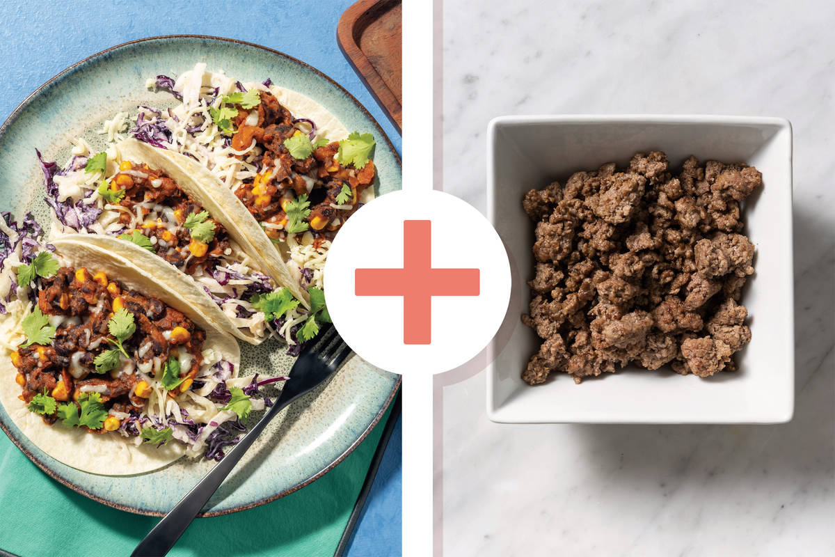 Tex-Mex Beef & Black Bean Tacos