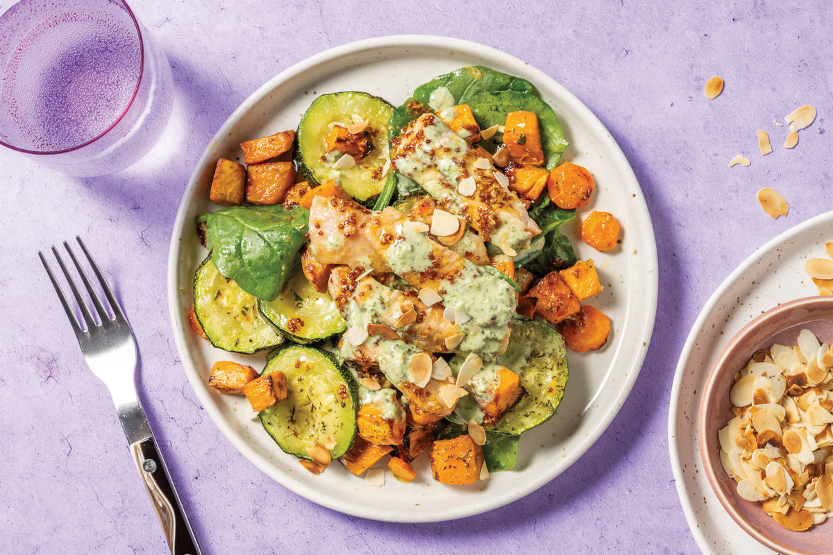 Easy-Prep Mustard Pork & Veggie Salad