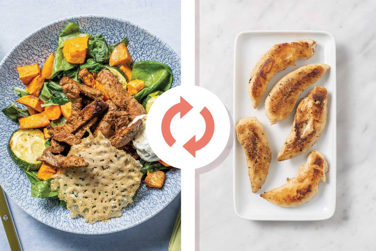 Aussie Chicken & Roast Veggie-Kale Bowl