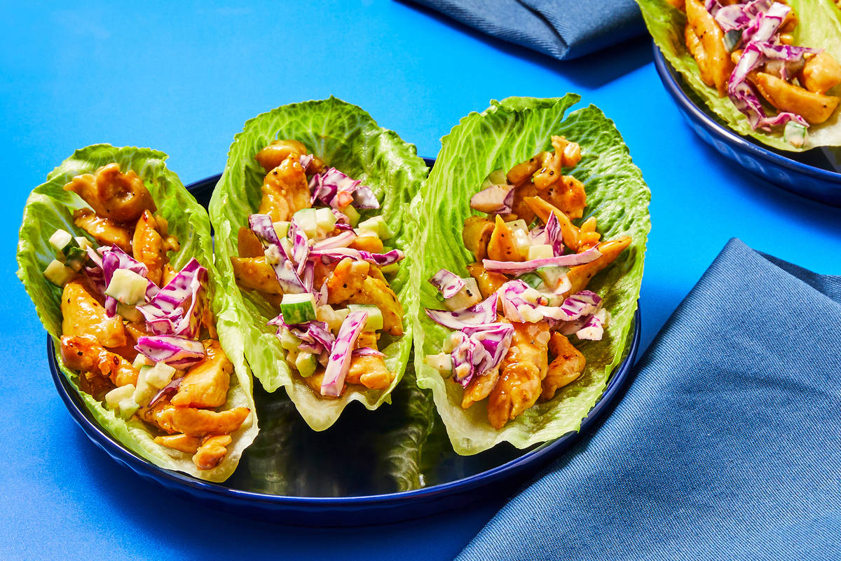 Saucy Sesame Chicken Lettuce Wraps