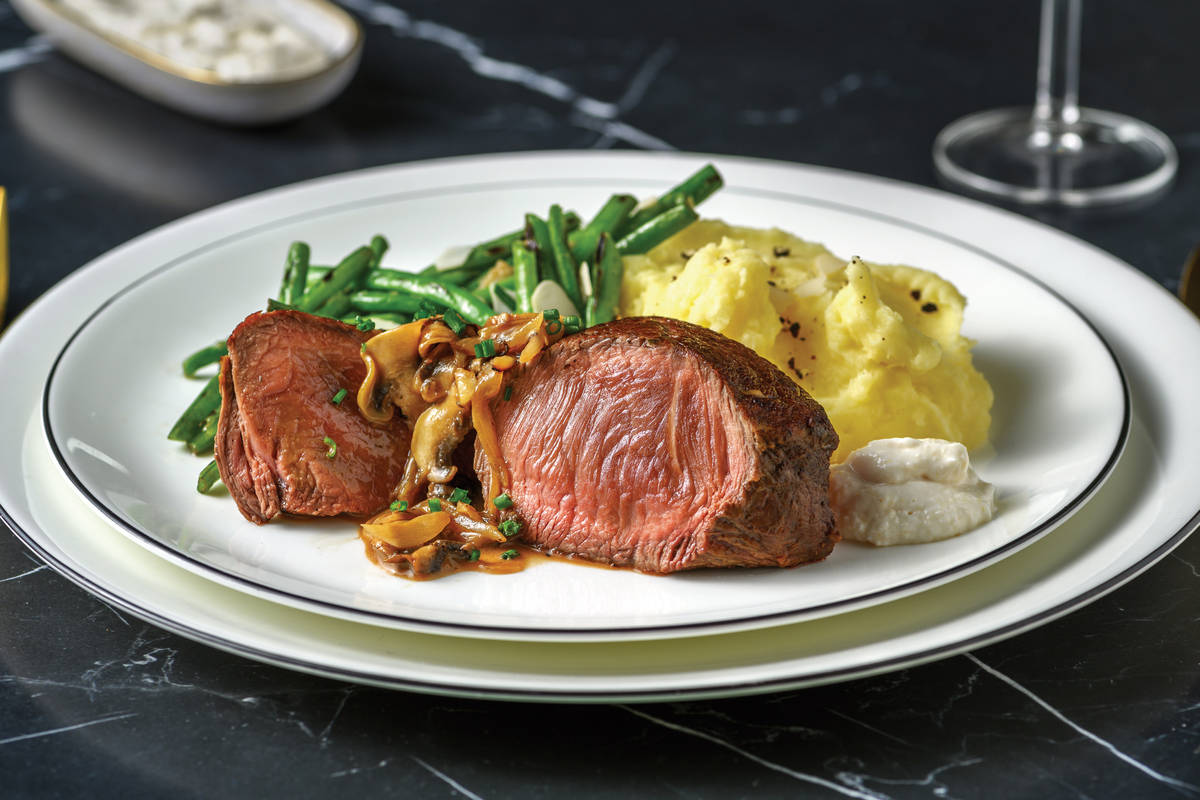 Eye Fillet Steak & Mushroom Sauce