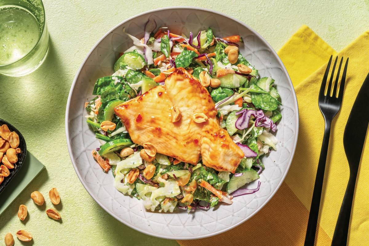 Zesty Double Sweet Chilli Fish & Creamy Asian Slaw