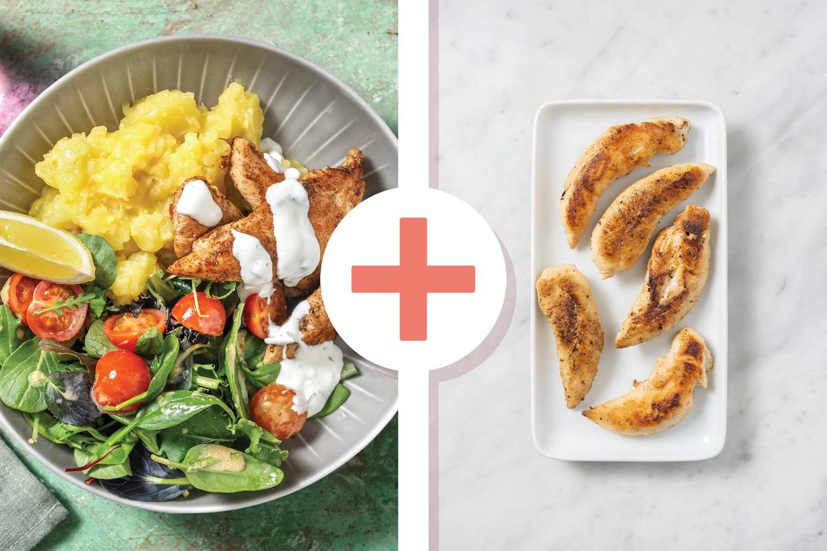 Double Chicken Tenders & Capsicum Salad