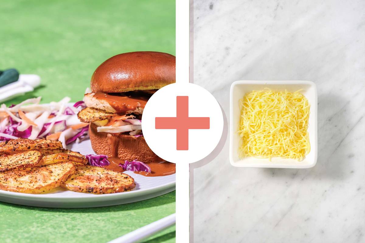 Seared Chicken & Cheesy Roasted Spud Burger