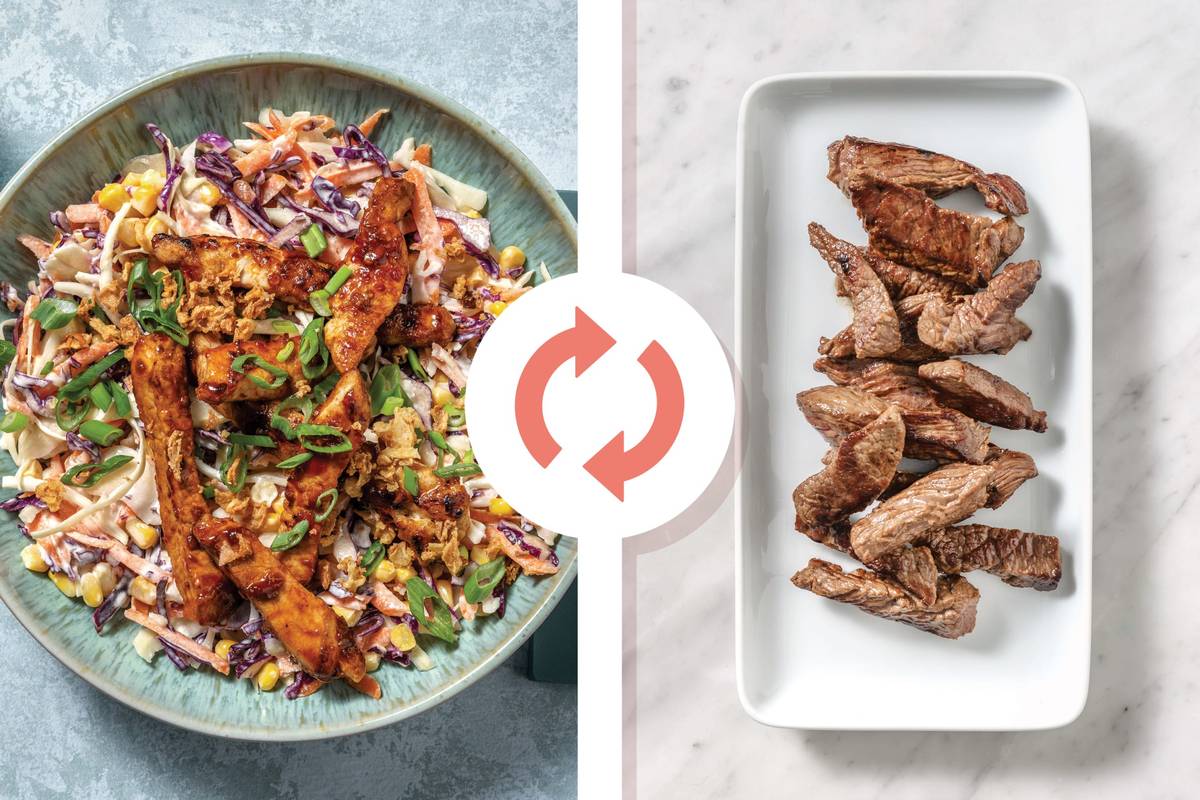 HelloHero: Soy-Ginger Beef & Slaw Bowl