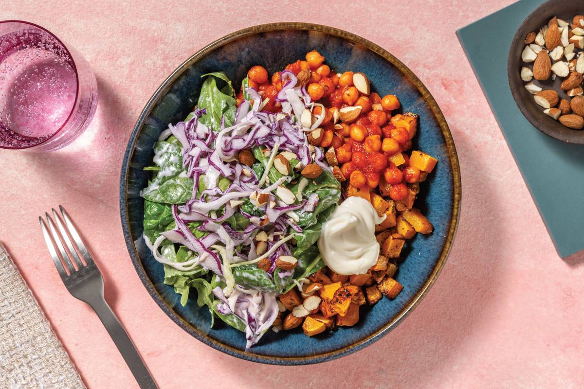 Beef, Paprika Chickpea & Pumpkin Buddha Bowl