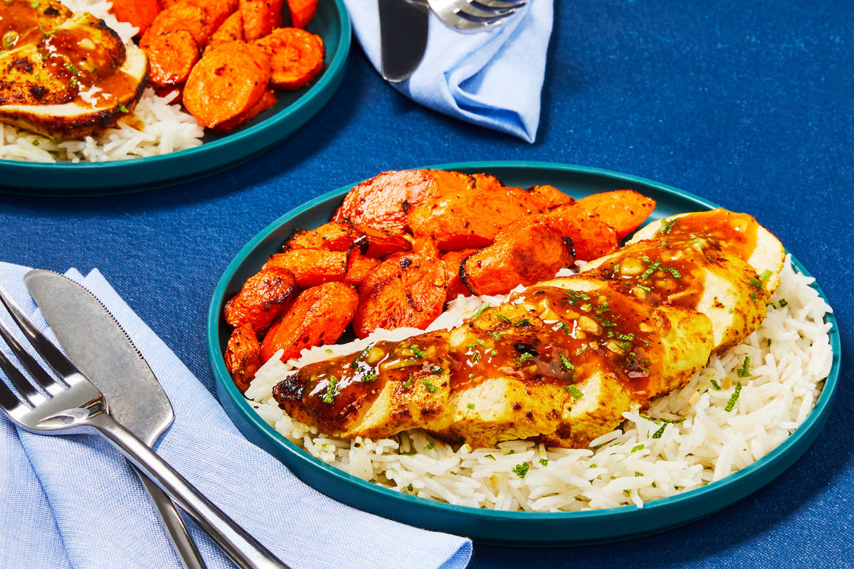 Curry Chicken over Lime Rice