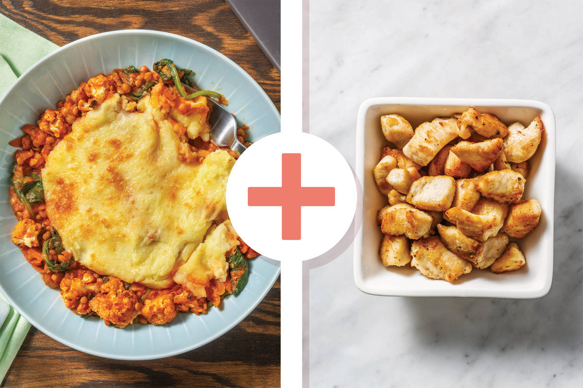 Hearty Chicken, Lentil & Cauliflower Pie