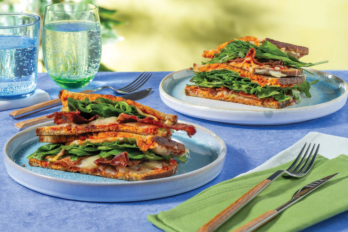 Bacon, Cheese & Tomato Relish Toastie