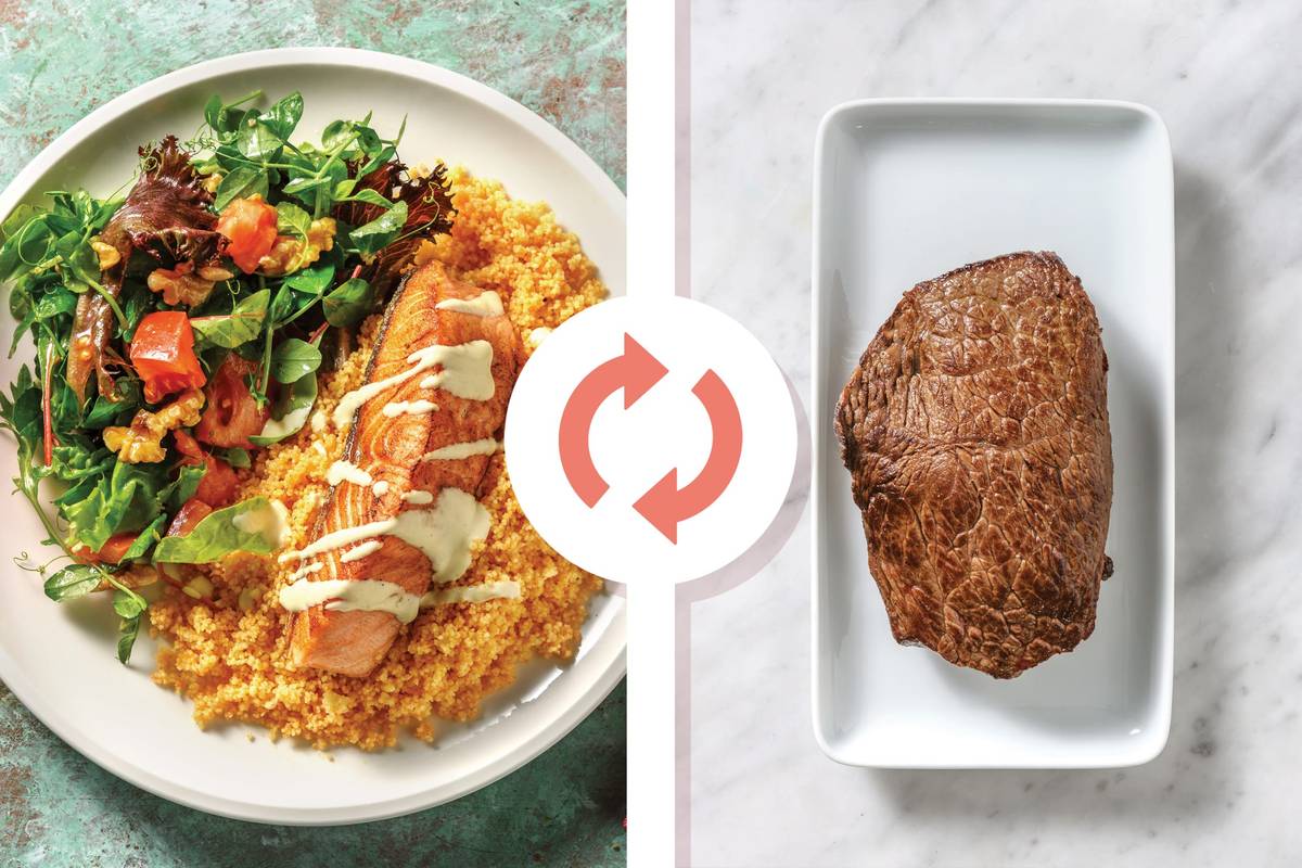 Easy Seared Beef & Chermoula Couscous