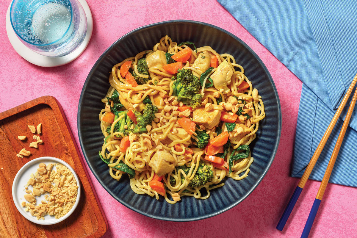 Asian-Style Coconut Chicken Noodles