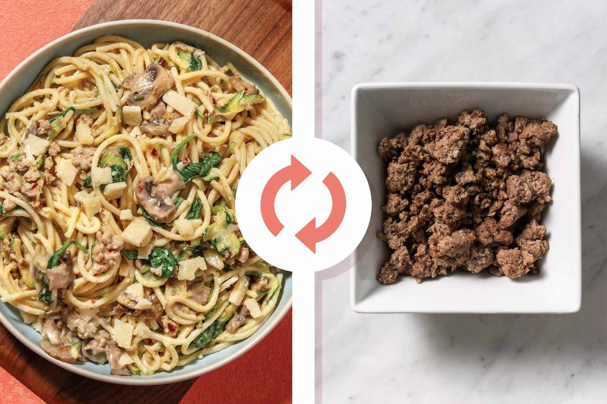 Creamy Beef & Leek Spaghetti