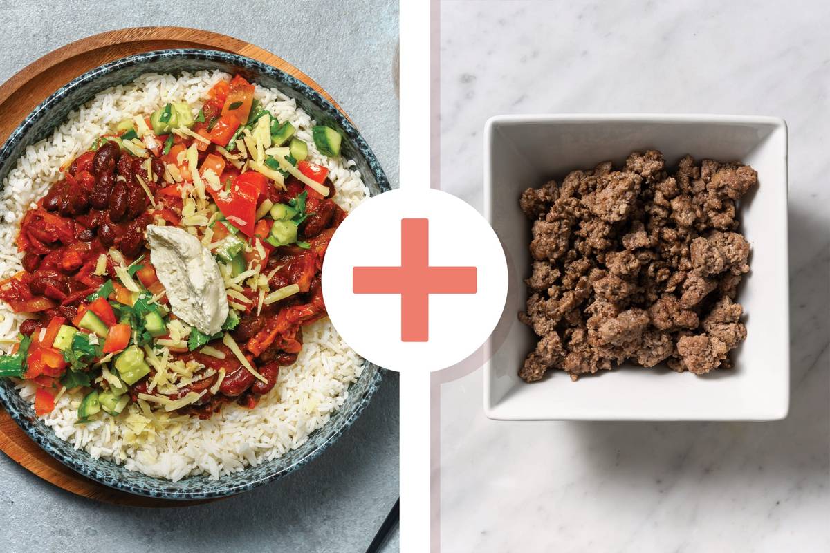 Saucy Tex-Mex Beef & Bean Burrito Bowl