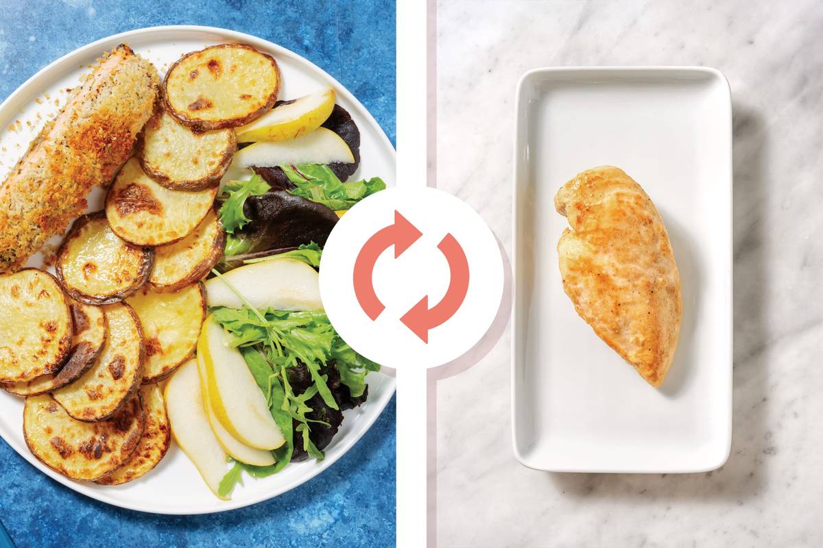 Crumbed Chicken & Golden Potato Rounds