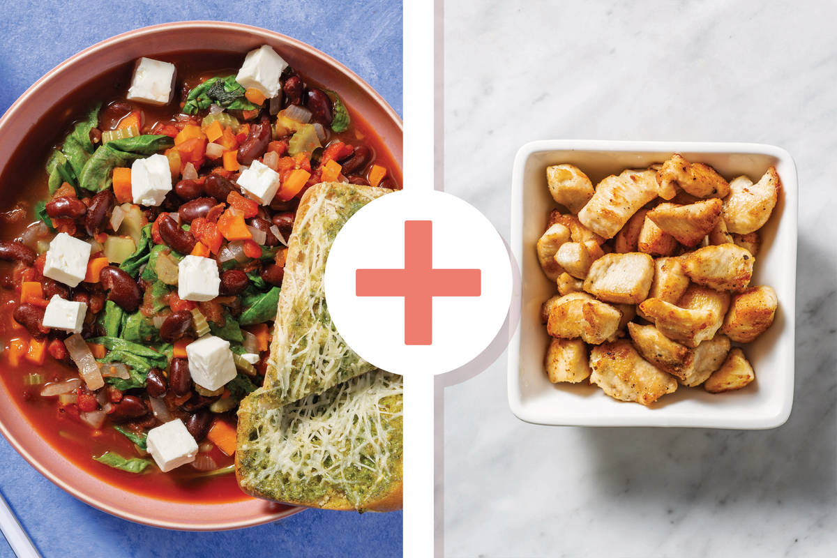 Tuscan Kidney Bean, Chicken & Veggie Soup