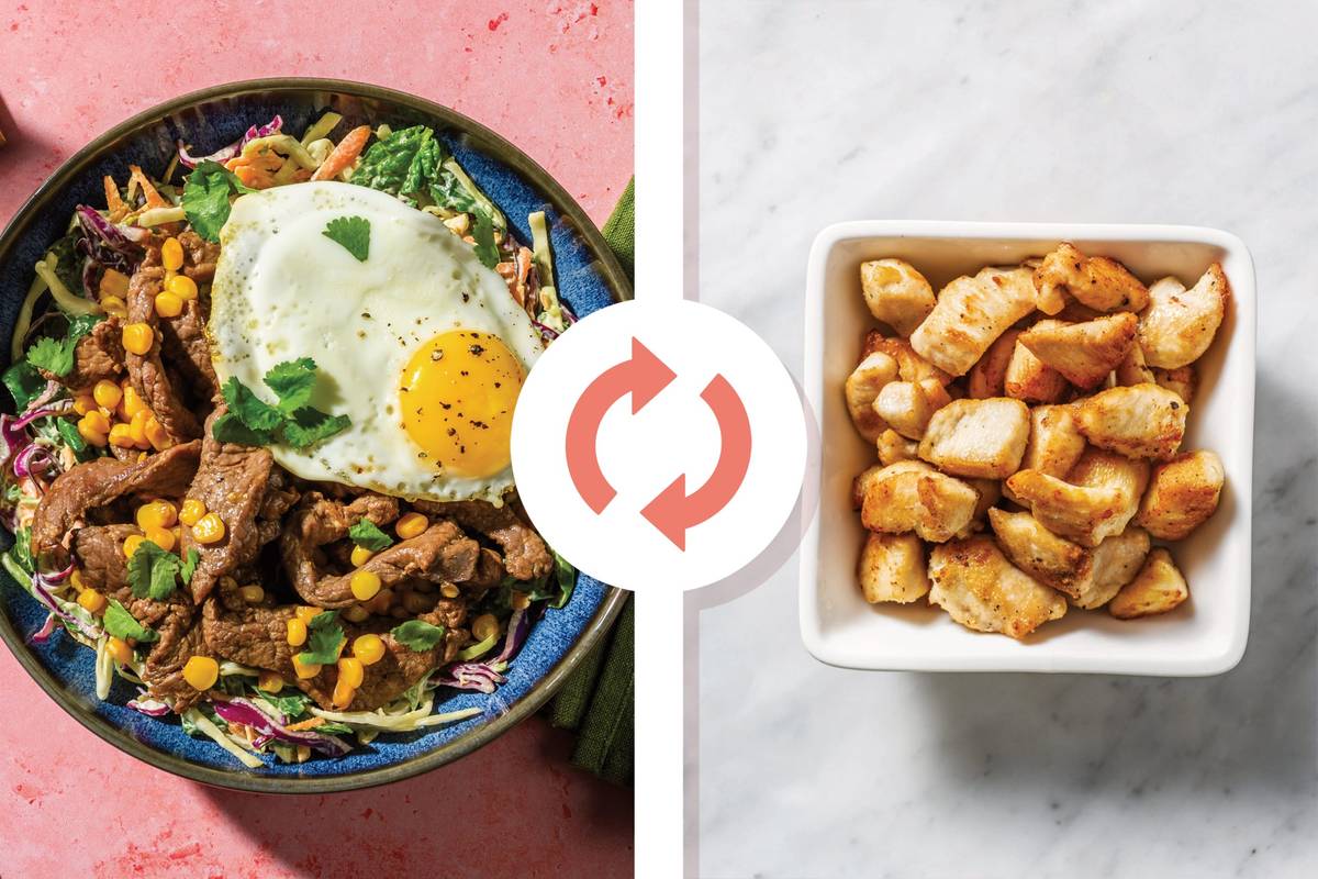 HelloHero: Korean Chicken & Corn Slaw Bowl