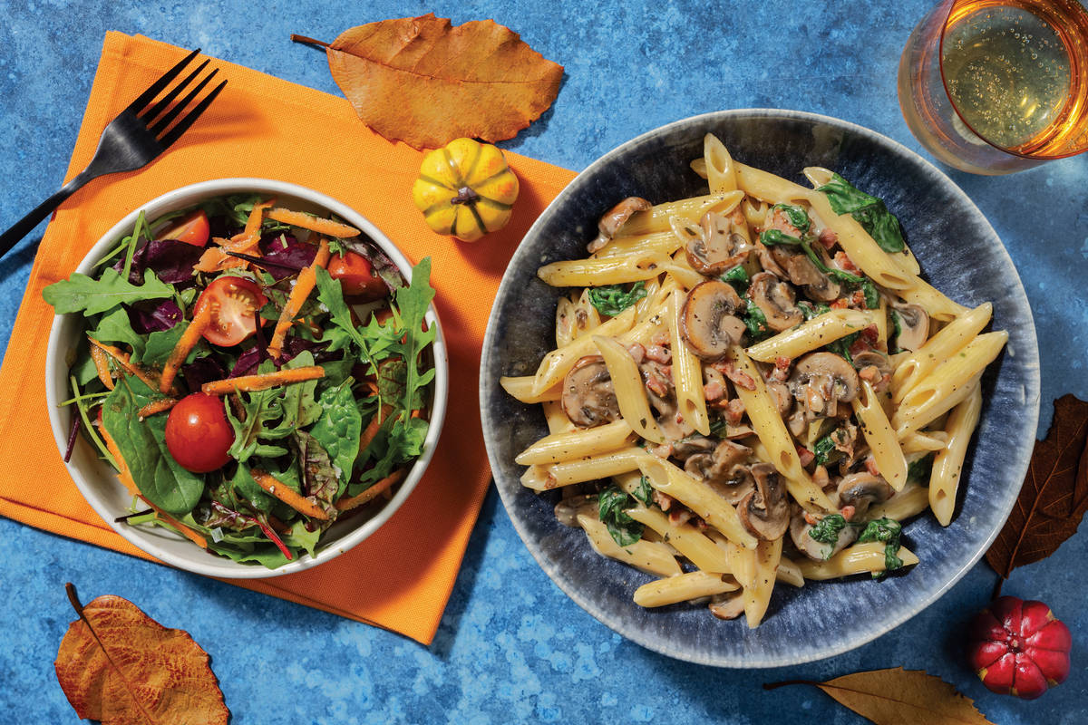 Easy Oozy Bacon & Herb Penne