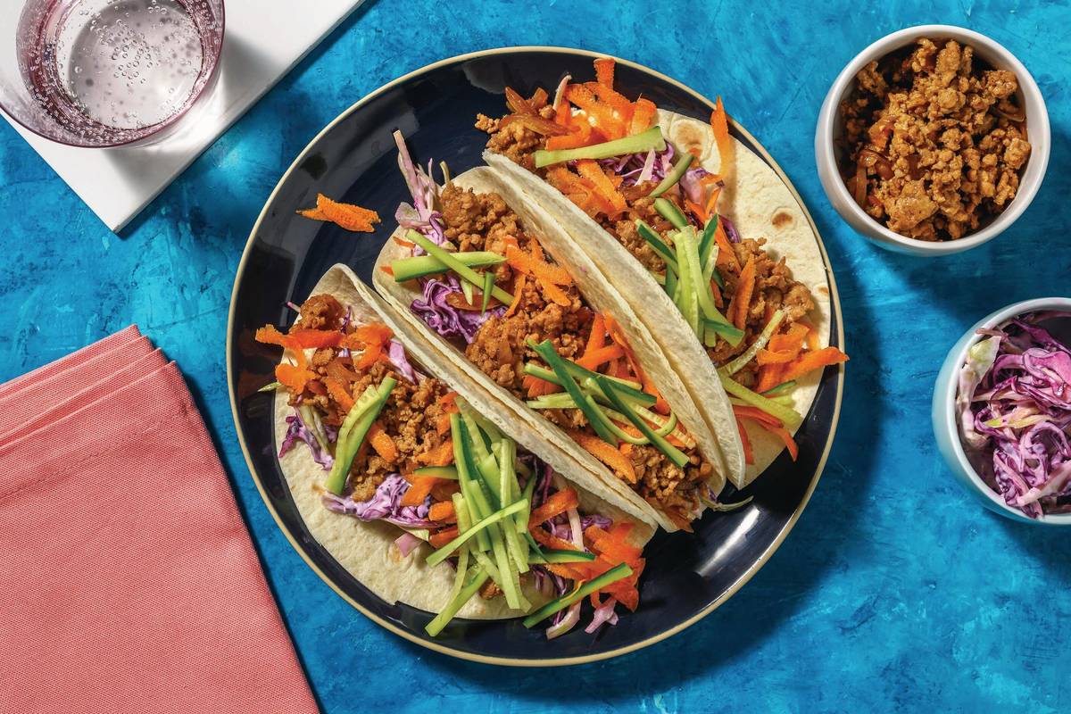 Vietnamese-Style Pork & Cucumber Tacos