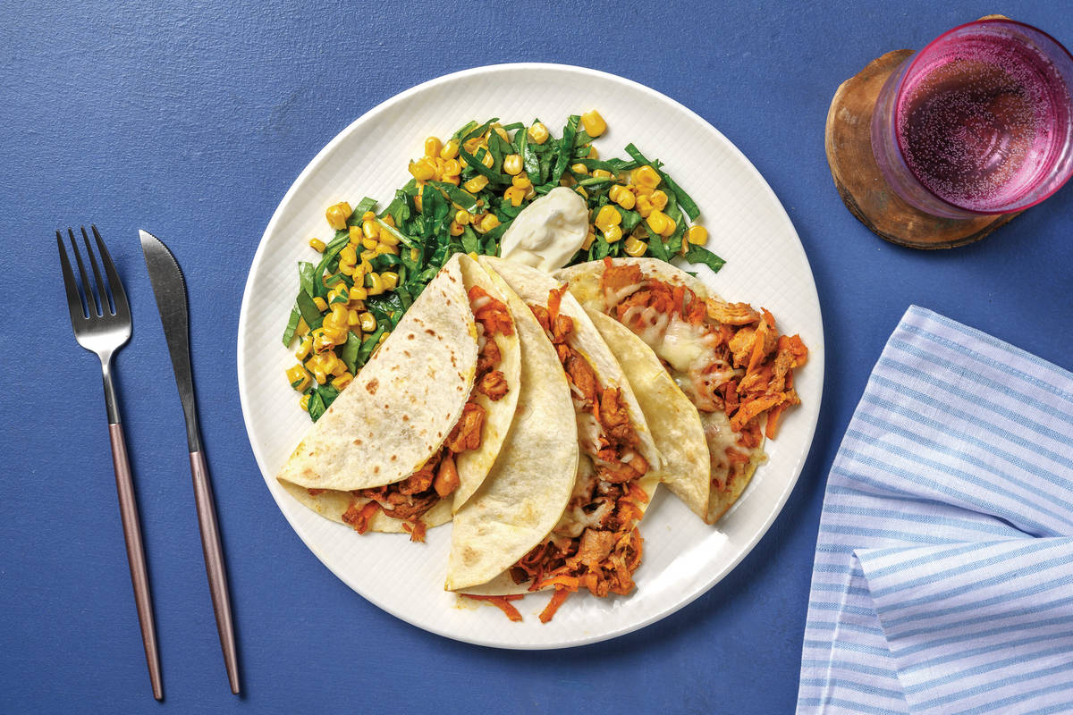 American BBQ Pulled Pork Quesadillas
