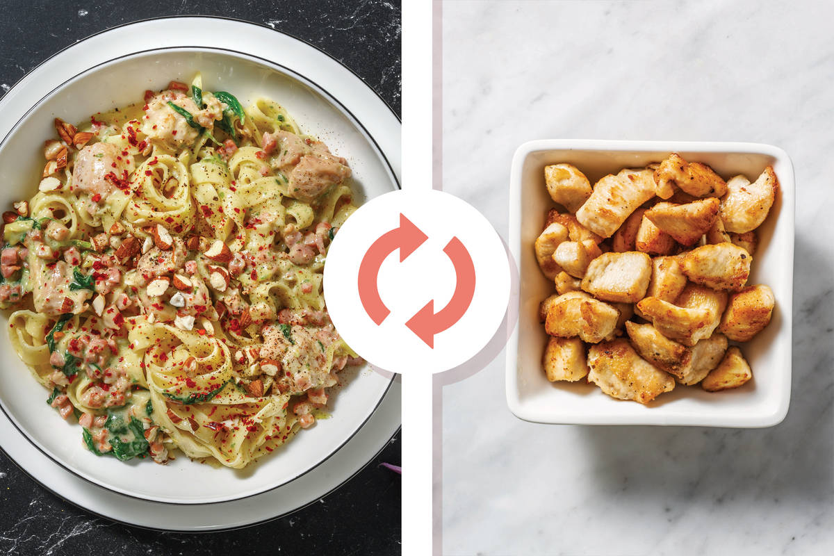 Chicken & Bacon Alfredo Fresh Fettuccine