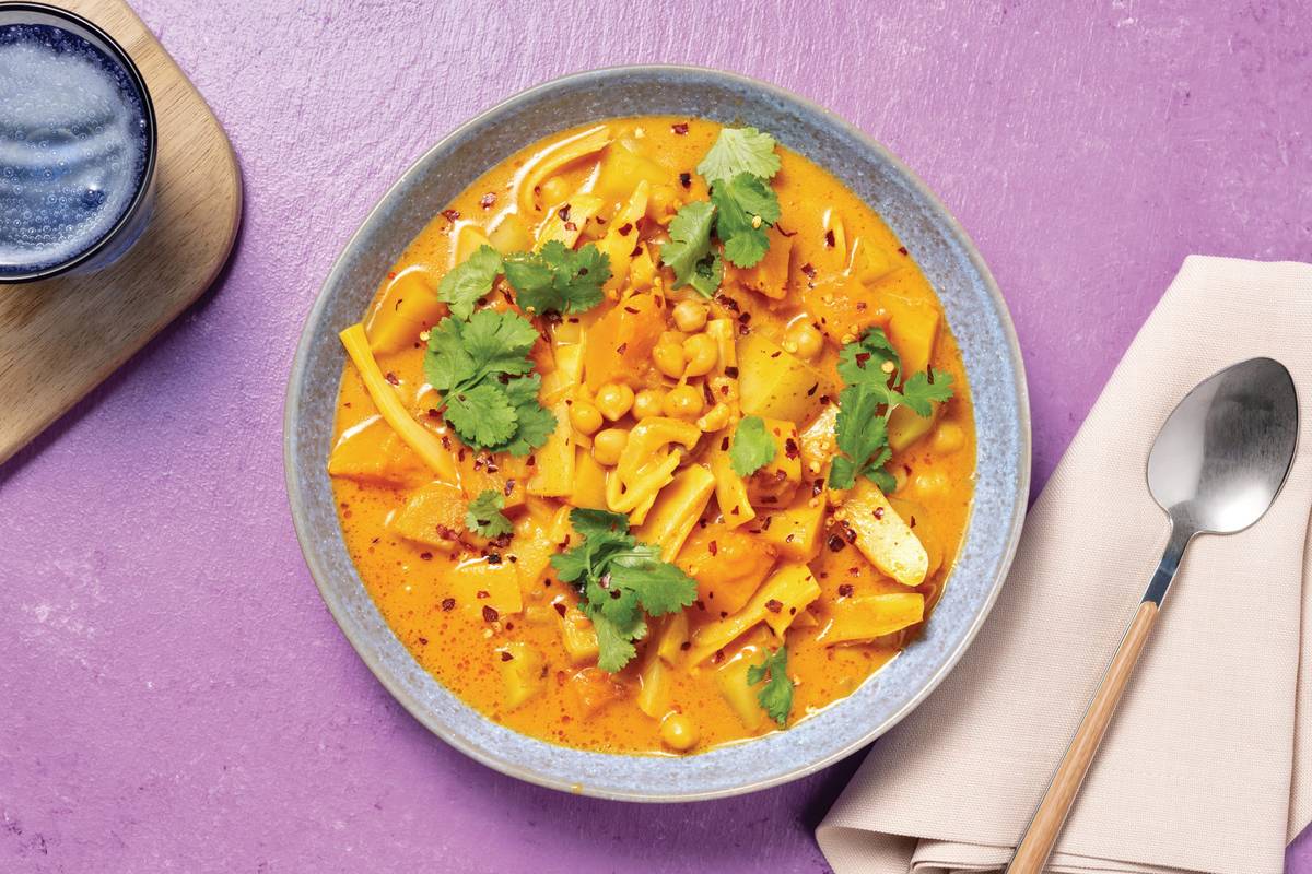 Coconut Chermoula Chickpea & Pumpkin Soup