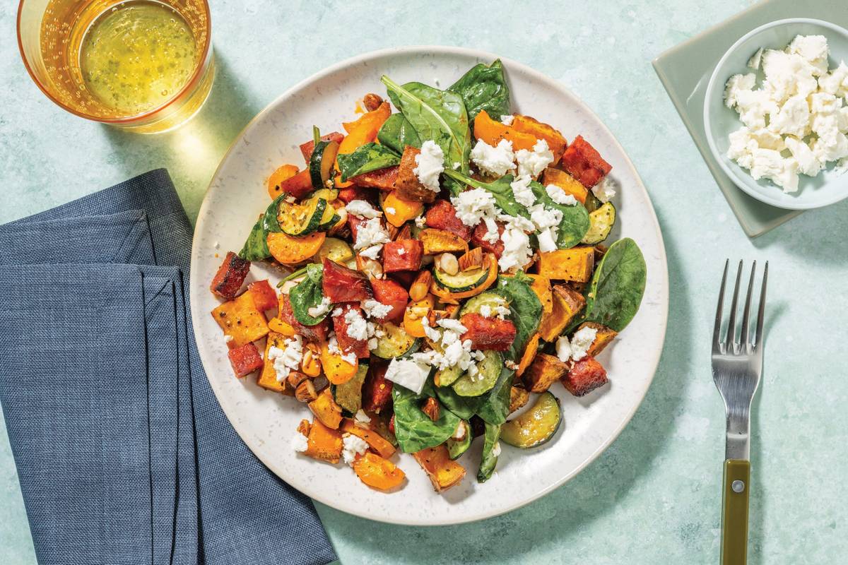 HelloHero: One-Tray Chorizo & Chicken Veggie Toss