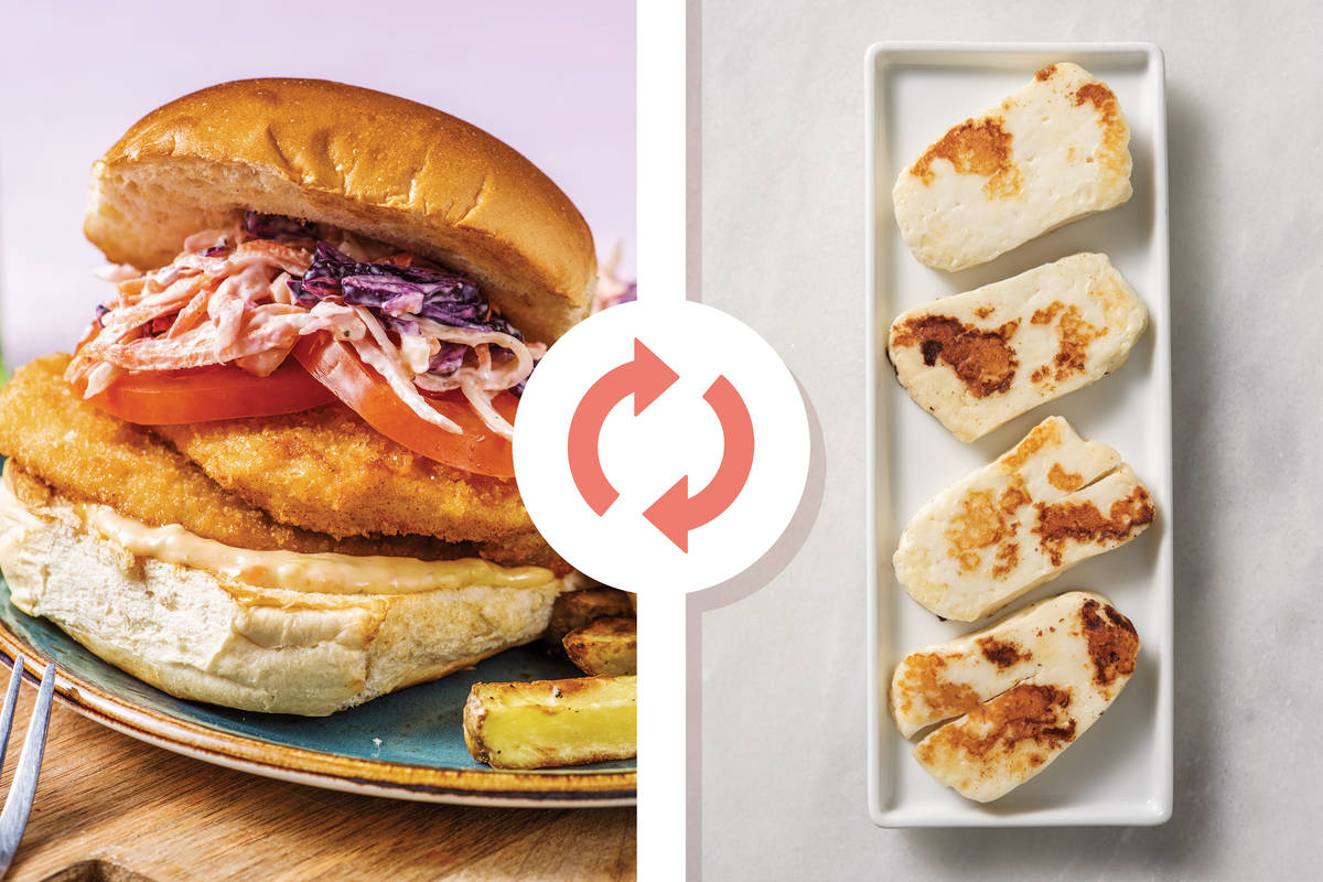 Crumbed Haloumi Burger