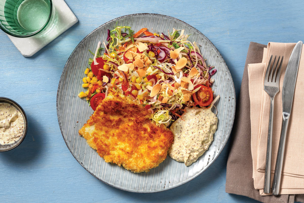 Quick Crumbed Chicken & Mustard Mayo