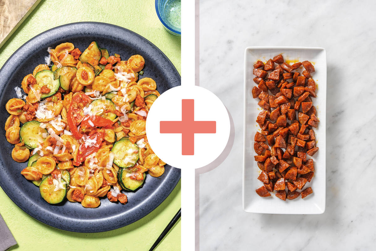 Easy Double Chorizo & Semi-Dried Tomato Pasta