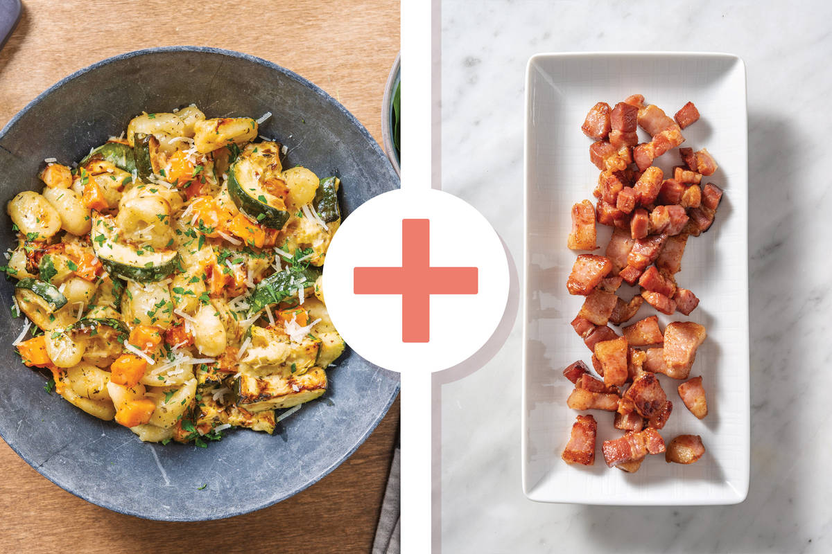 Creamy Baked Pumpkin, Bacon & Parmesan Gnocchi