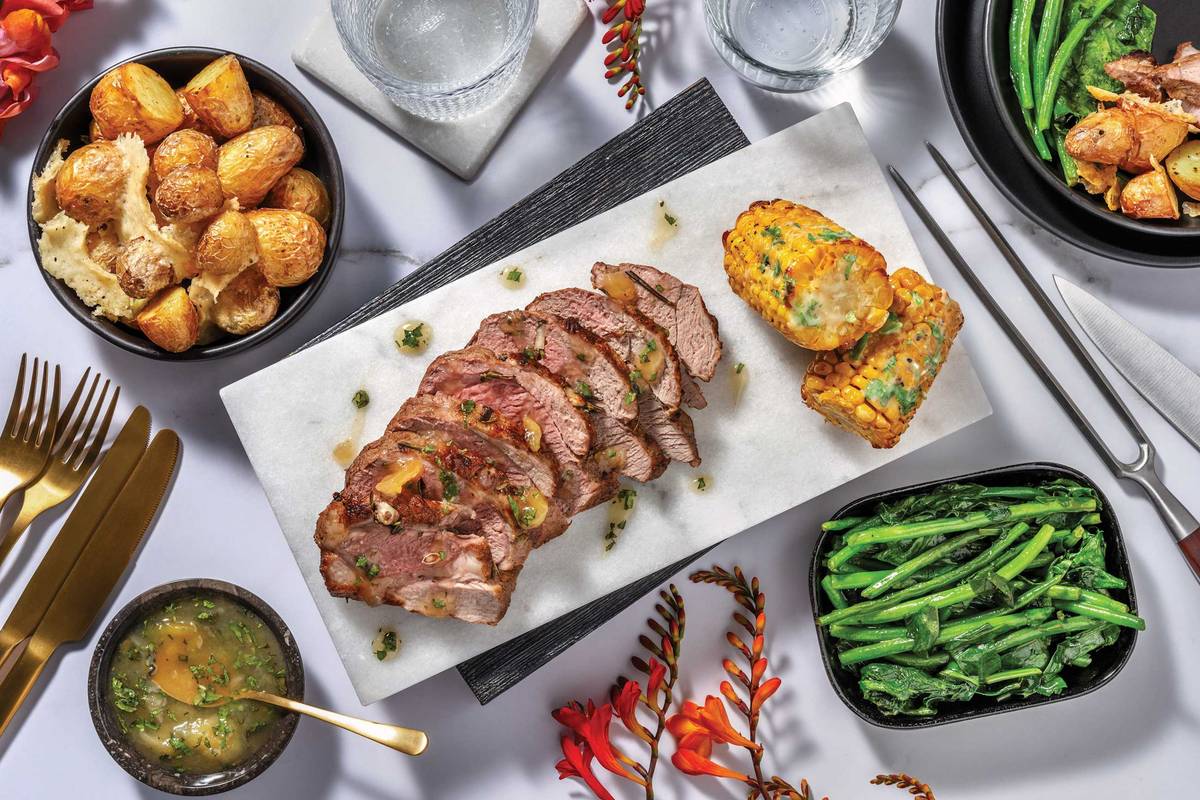 Rosemary-Garlic Lamb & Mint Sauce Feast